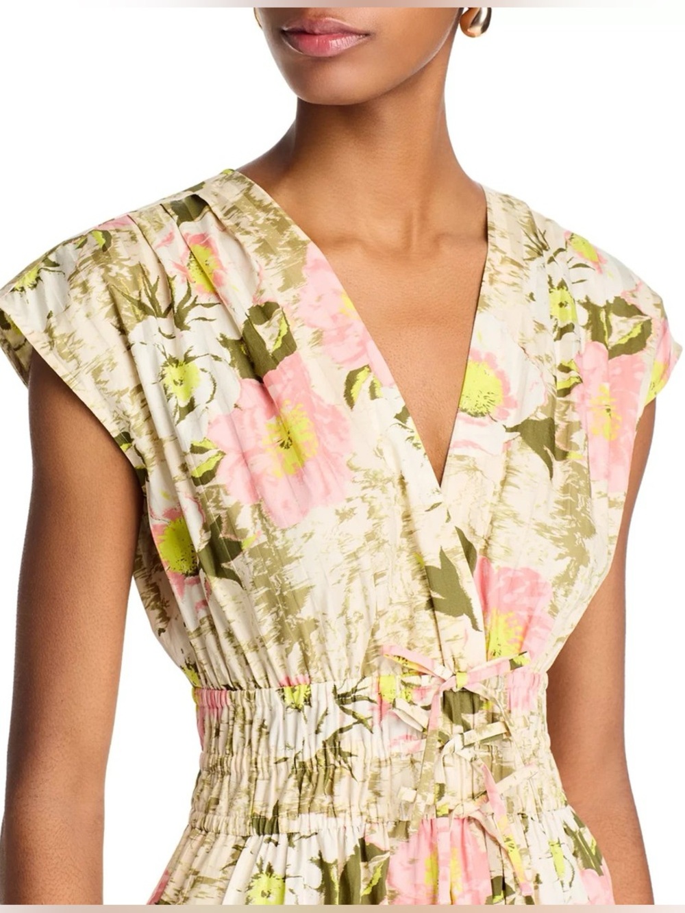 Pre-Owned.Derek Lam 10 Crosby Tora Floral Dress. Pink & Yellow. Great Condition - Picture 3 of 16